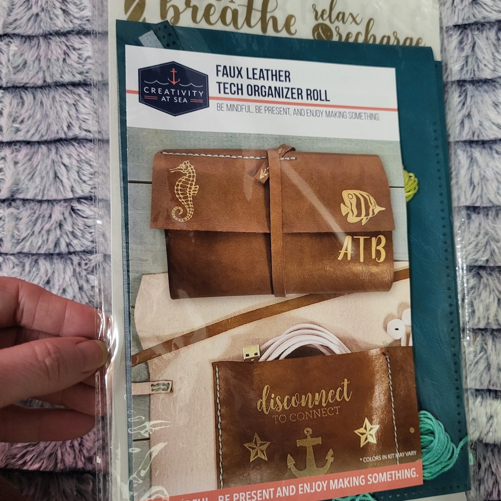 Brown‎ Faux Leather Tech Organizer